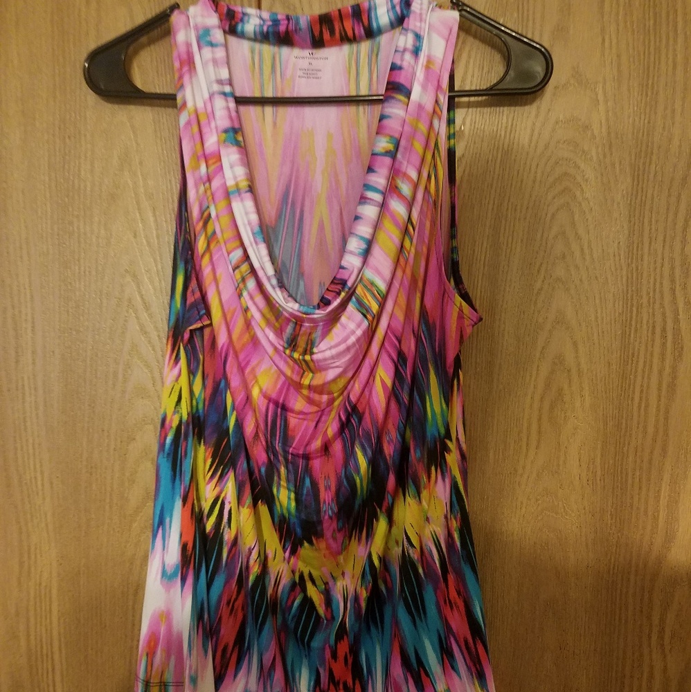 Multi colored silky top